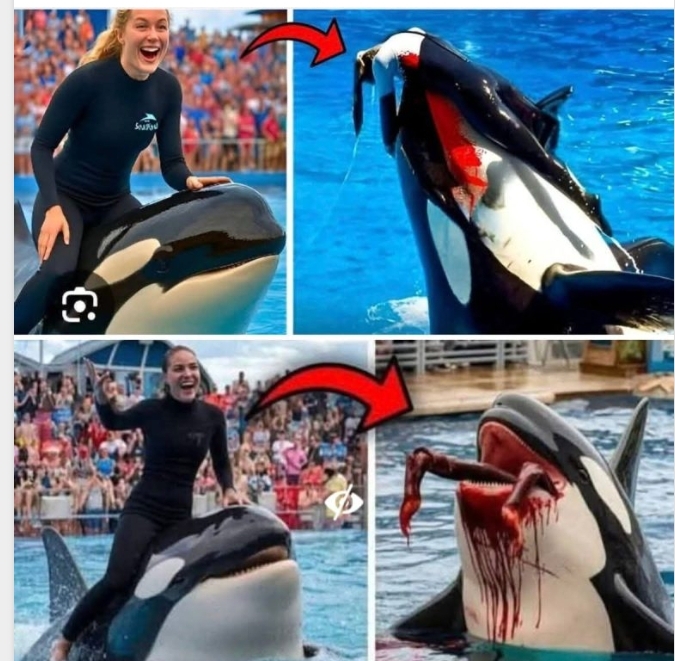 Orca trainer is 😱 devoured by this one while perfor…see